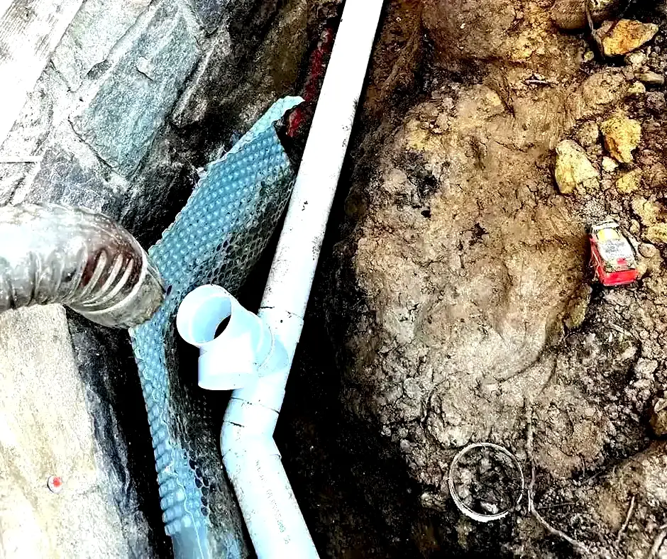 Bethlehem, PA PVC drainage pipe French Drain Installation